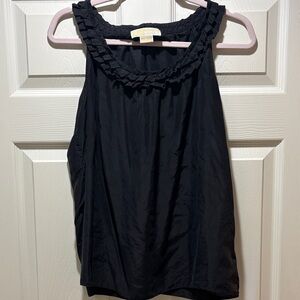 Michael Kors Black Ruffle Trim Blouse